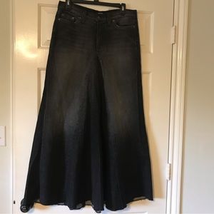 Karen Kane floor length denim skirt